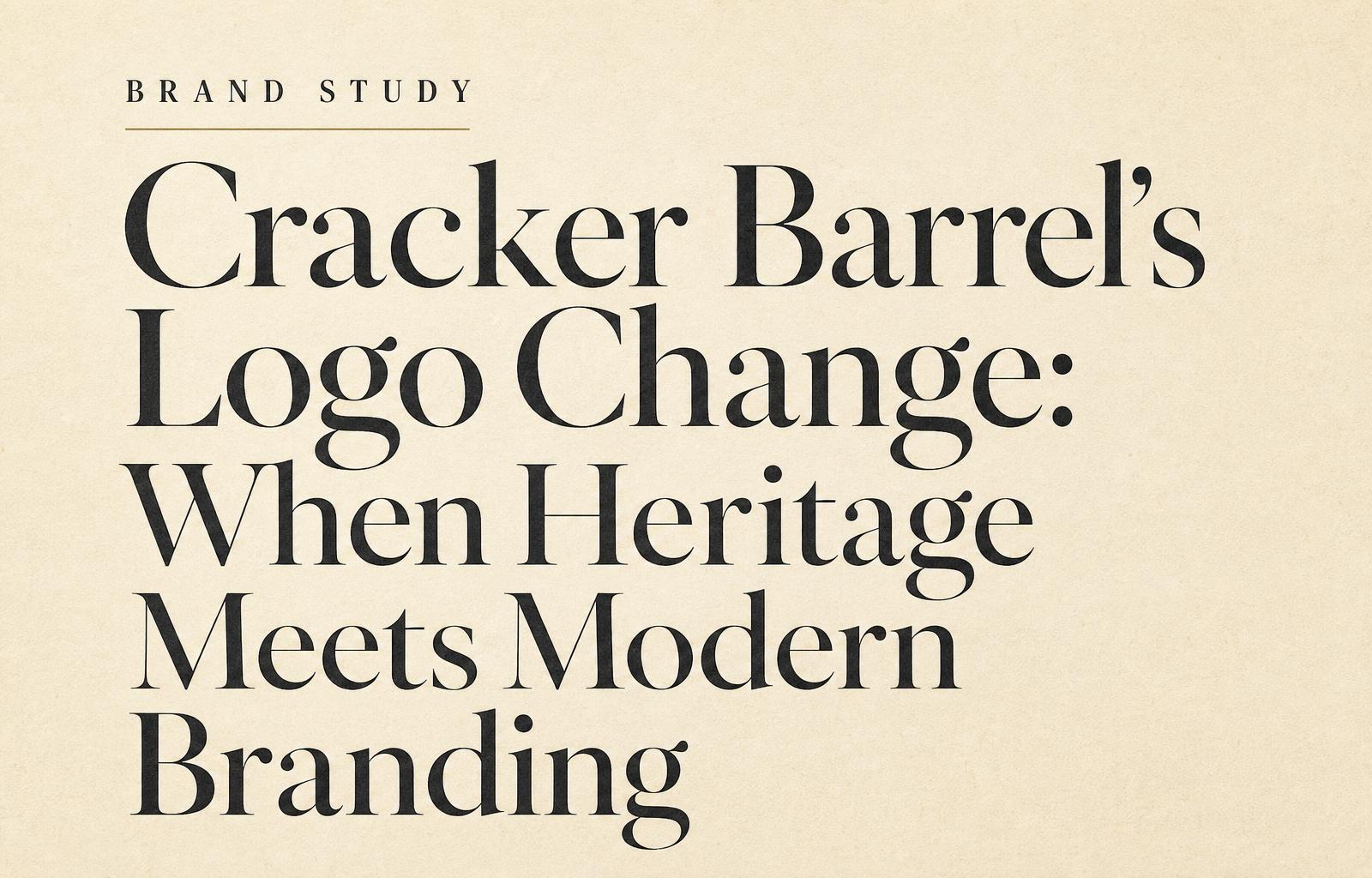 Cracker Barrel’s Logo Change: When Heritage Meets Modern Branding